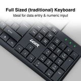 Laser Wired Office Keyboard Mouse Combo - Front View