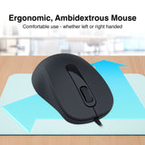 Laser Wired Office Keyboard Mouse Combo - Side View