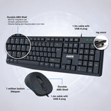 Laser Wired Office Keyboard Mouse Combo - 45-Degree Angle