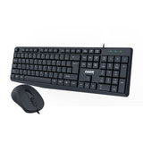 Laser Wired Office Keyboard Mouse Combo - Low Angle