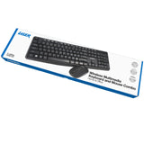 Laser Multimedia Wireless Keyboard and Mouse Combo - Side View