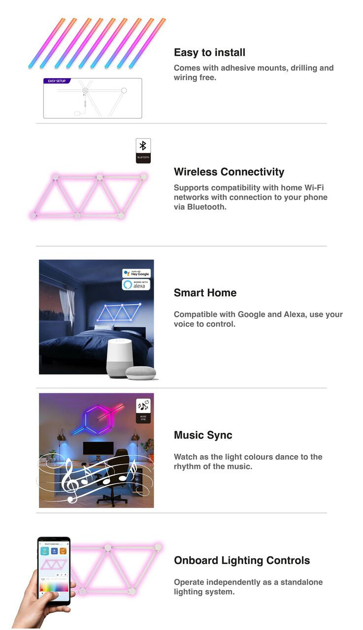 Laser Smart AmbiColour Light Bars RGB WiFi