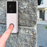 Laser Smart Full HD Video Doorbell White with Chime - Front View