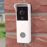 Laser Smart Full HD Video Doorbell White with Chime - Side View