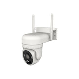 Laser FHD Outdoor Pan Tilt Camera Solar White - Front View
