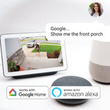 Laser FHD Outdoor Pan Tilt Camera Solar White - Side View