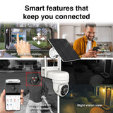 Laser FHD Outdoor Pan Tilt Camera Solar White - Low Angle