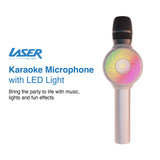 Laser LED Wireless Karaoke Microphone Rose Gold - Rear View
