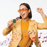Laser LED Wireless Karaoke Microphone Rose Gold - Low Angle