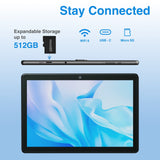 Laser 10 Inch Android Tablet 64GB with Case - Side View