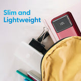 Laser 10000mAh Powerbank 18W PD with LED Indicator Red - Side View