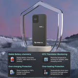ChargeCore SafeCharge Max 10K - Black - Front View