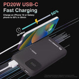 ChargeCore SafeCharge Max 10K - Black - Top-Down View