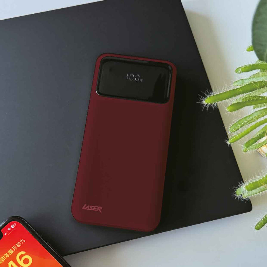 Laser 20000mAh Powerbank 18W PD with LED Red