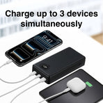 Laser 20000mAh Powerbank Battery Display Black