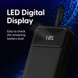 Laser 27000mAh Powerbank 18W PD Black - 45-Degree Angle