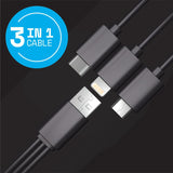 Laser Power Bank 5000mAh with LED Display Black - Side View