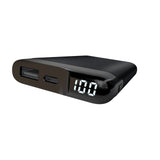 Laser Power Bank 5000mAh with LED Display Black - Low Angle