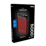 Laser 5000mAh Power Bank LED Display Red - Extra Image