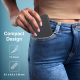 Laser 5000mAh Powerbank Charcoal - Low Angle