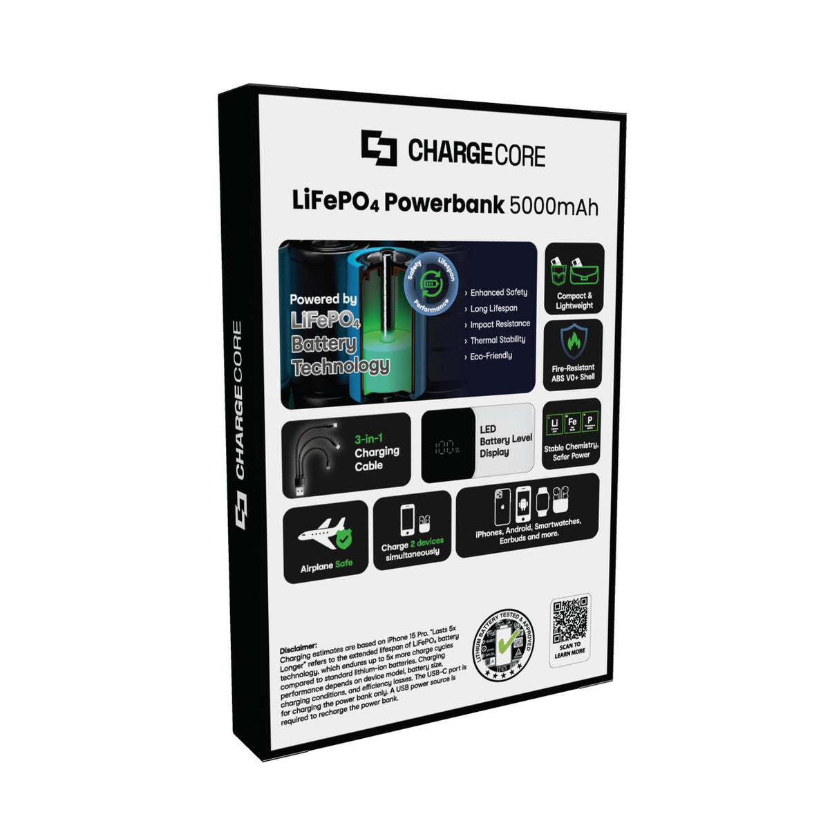 ChargeCore SafeCharge Max 5K - White