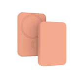 Laser 5000mAh Magnetic Wireless Power Bank Peach - Top-Down View
