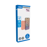 Laser 5000mAh Magnetic Wireless Power Bank Peach - 45-Degree Angle