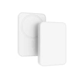 Laser 5000mAh Magnetic Wireless Power Bank White - Top-Down View