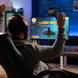 Laser Gaming Wired PC Controller - Black - Side View