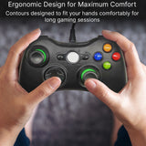 Laser Gaming Wired PC Controller - Black - Rear View