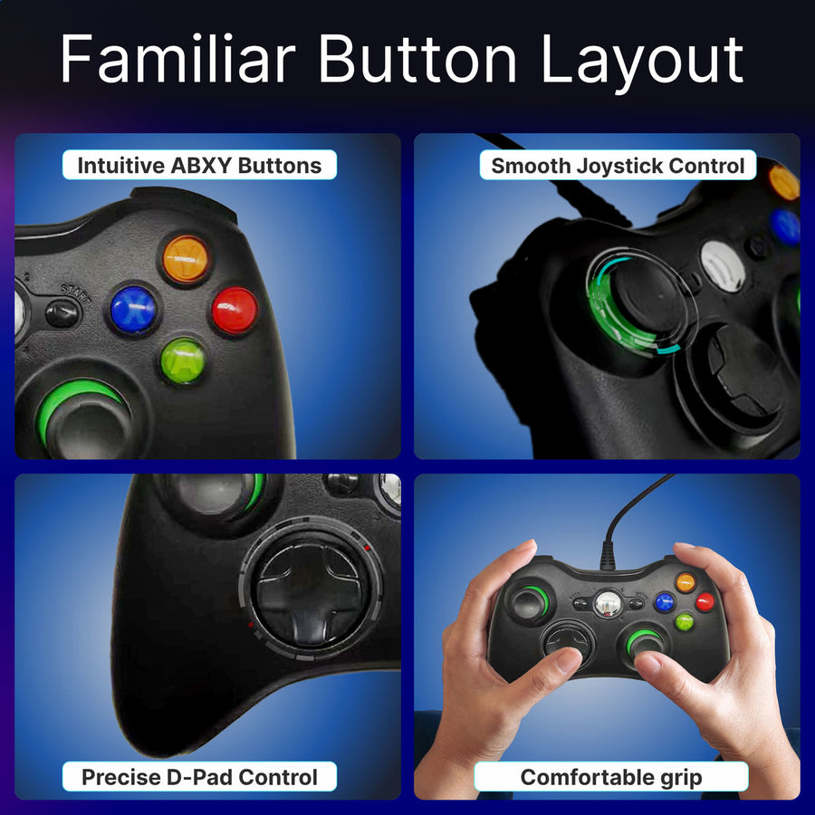 Laser Gaming Wired PC Controller - Black