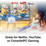 Laser 220 Series Gaming and Movie Bluetooth Projector with Screen - Top-Down View