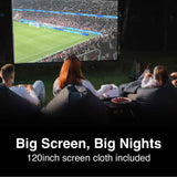 Laser 220 Series Gaming and Movie Bluetooth Projector with Screen - Rear View