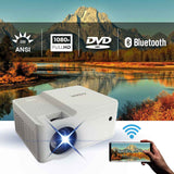 Laser 1080p LED Projector with DVD Player WiFi 120