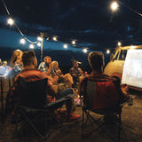 100 Inch White Projector Screen with Setup Kit - Side View