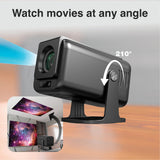 Laser 1080p Android Multi-Angle LED Projector Black - Side View