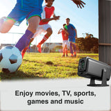 Laser 1080p Android Multi-Angle LED Projector Black - 45-Degree Angle