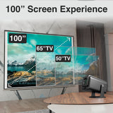 Laser 1080p Android Multi-Angle LED Projector Black - Rear View