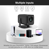 Laser 1080p Android Multi-Angle LED Projector Black - Low Angle