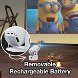 Laser Android LED Projector with Battery 1080p - Front View