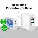 Laser 100W GaN USB-C and USB-A Wall Charger - Side View