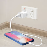 Laser USB-A 18W QC3 Wall Charger White - Front View