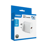 Laser USB-A 18W QC3 Wall Charger White - Side View