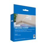 Laser USB-A 18W QC3 Wall Charger White - Top-Down View