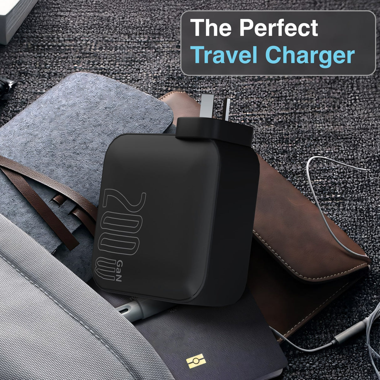 Laser PD3.0 200W GaN Wall Charger Black
