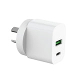 Laser Wall Charger USB A and C Fast Charge 30W