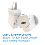 Laser ChargeCore USB-C 30W Dual PD Wall charger - Top-Down View