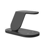 Laser 3 in 1 Wireless Charging Station Black - Top-Down View