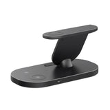 Laser 3 in 1 Wireless Charging Station Black - 45-Degree Angle
