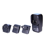 Laser 4-Port USB Travel Charger with Global Adapters